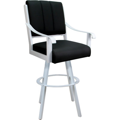 Tabouret de bar pivotant en cuir 34 po
