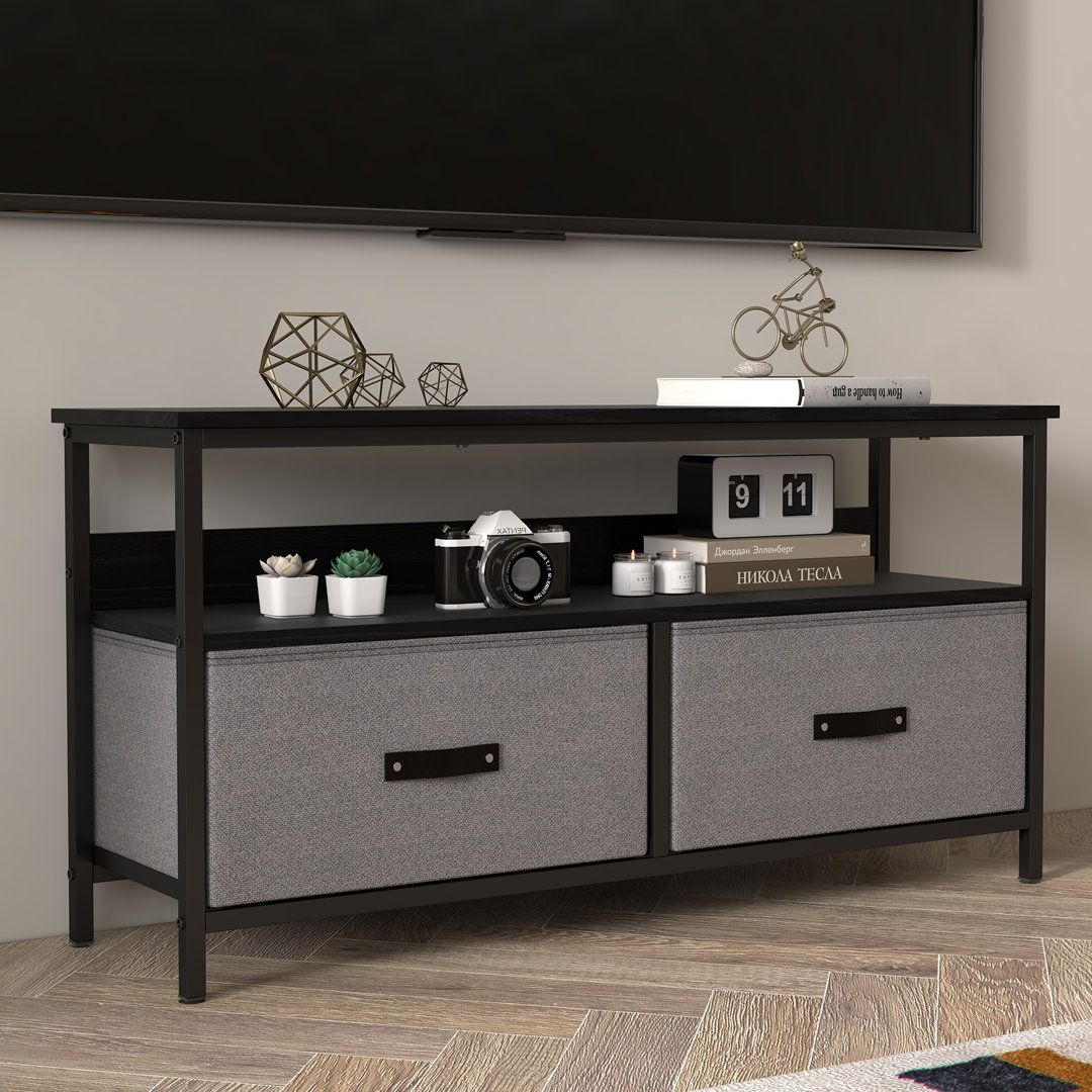 Small Tv Stand Dresser With Drawers And Shelves For Home Decor Items