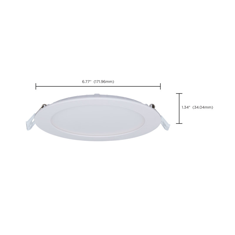 11/15 Watt LED Direct Wire Downlight 27K/3K/35K/4K/5K CCT Remote Driver 6 Inch Round Flat Face Volt Dual Dimming