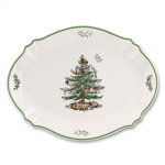 Spode Christmas Tree Oval Platter 17" W/Out Handles