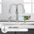 Widespread Dual Handle 360° Spout Swivel Pull Down 3 Modles Sprayer Kitchen Faucet-115431367