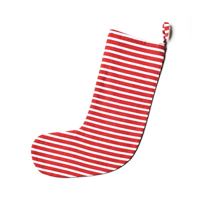 Chaussette de Noël à rayures rouges