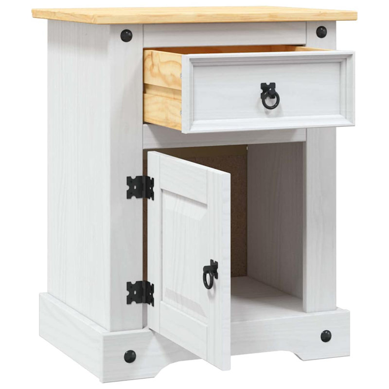 Basham Bedside Table 53 x 39 x 67 cm, White