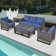 Nazime Wicker 5 - Person Patio Conversation Sets with Cushions