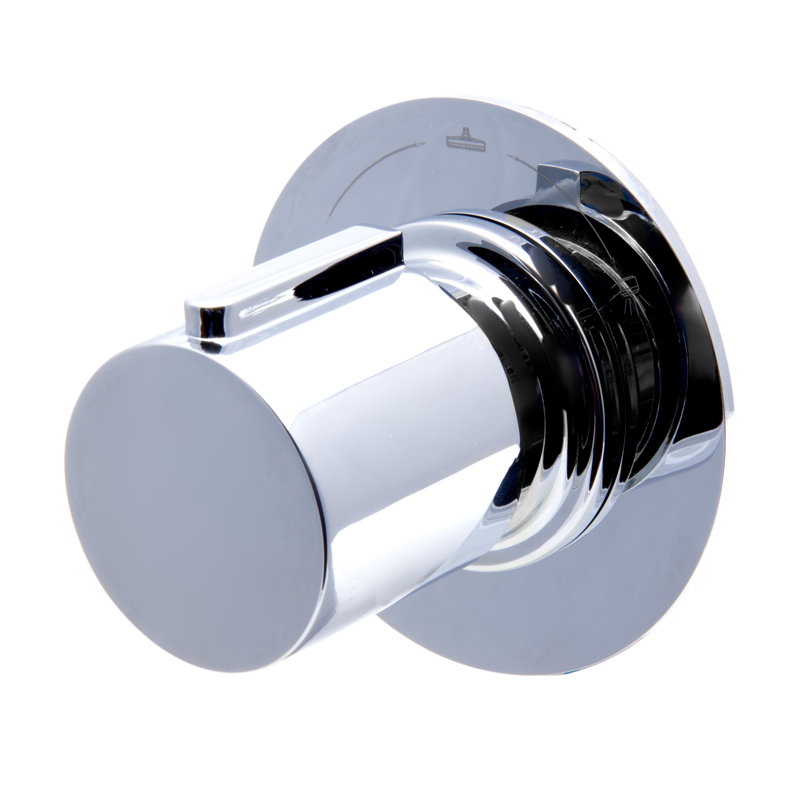 Inverseur de douche rond 3 voies, Chrome poli
