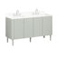 Haley 60 in. Double Sink Bathroom Vanity in Soft Sage with Top-1709446566