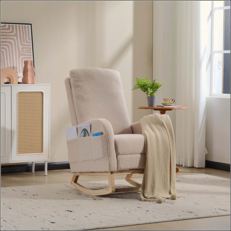Chaise berçante Modern, Beige