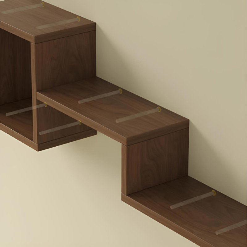 Tablette murale flottante en bois massif, H 11,22 po x l 47,24 po x P 5,9 po