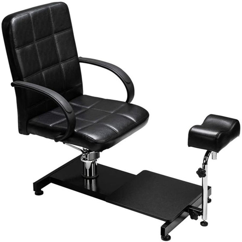 Unité de pédicure de massage des pieds avec fauteuil hydraulique réglable en hauteur et repose-pieds rétractable