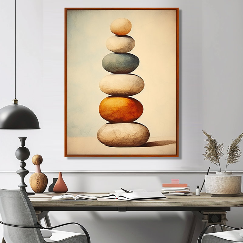 Zen Stones Subtle Serenity I - Spiritual Stone, impression d'art mural, H 20 po x l 12 po x P 1 po