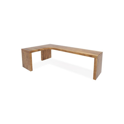 Burlywood L-Shaped Solid Wood desk