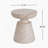 Outdoor/Indoor Lightweight Concrete Side Table,Travertine Finish
