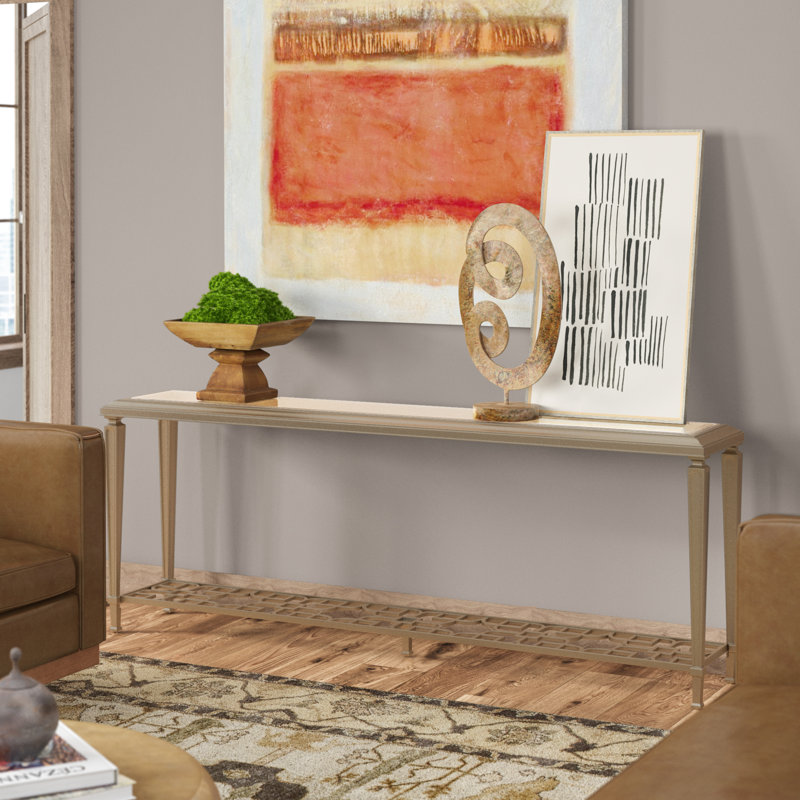 Caracole Classic 77'' W Glass Console Table