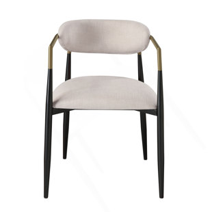 Jaramillo Beige Linen & Black Finish Side Chair (Set Of 2)