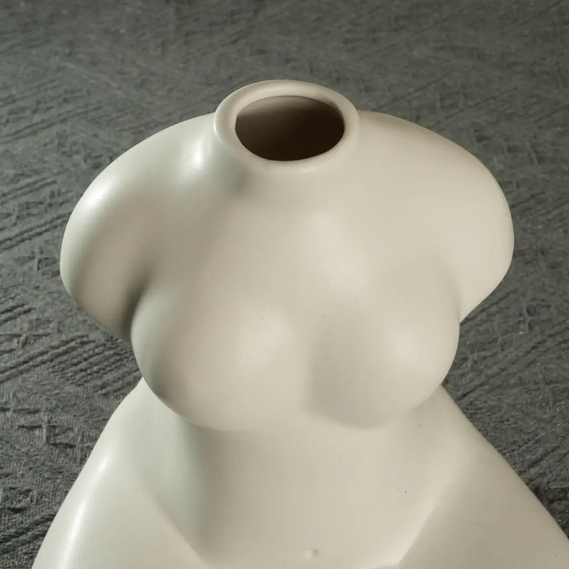 7.3"h Yoga Lady Ceramic Vase