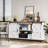 58'' Farmhouse Gourd Feet Sideboard,Coffee Bar