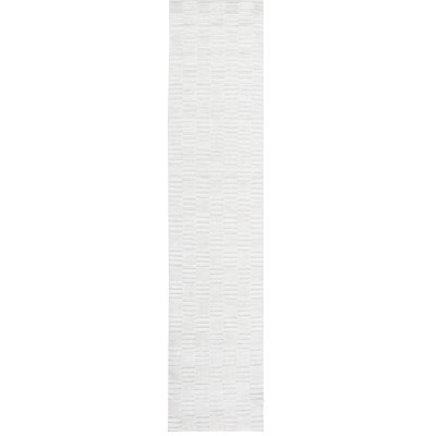 Tapis tissé à la main 2'6" x 11'8" en laine beige