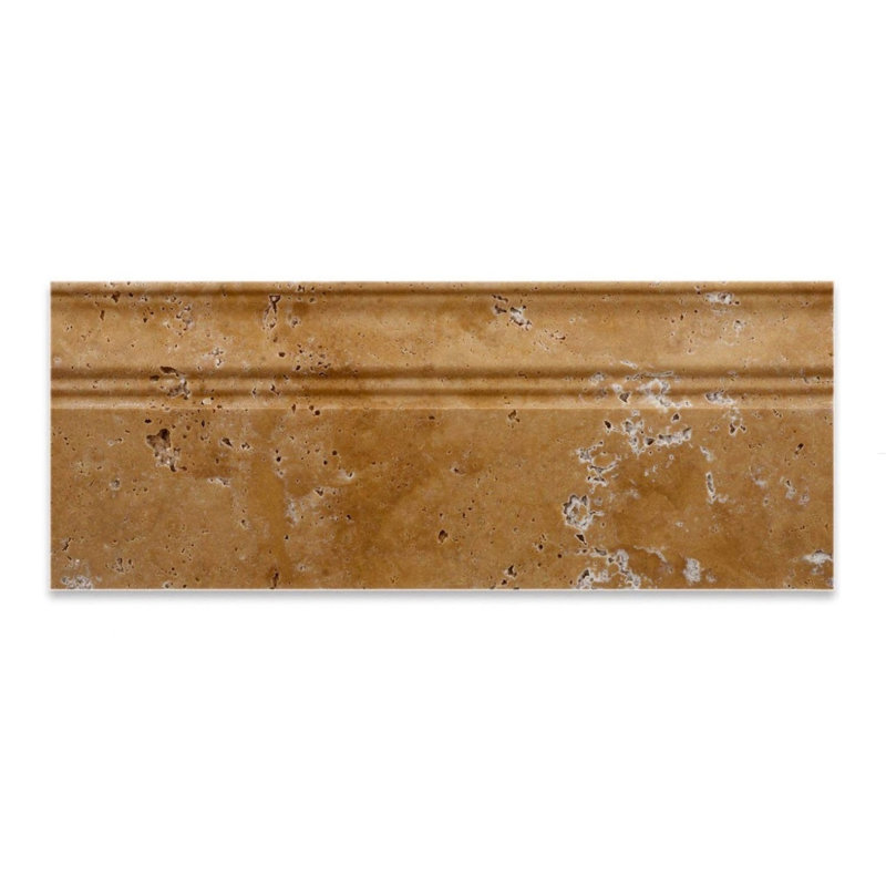 Plinthe murale en travertin doré 5 po x 12 po Golden Sienna