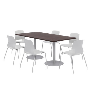 Ensemble de table de salle à manger rectangulaire 72 "et chaise