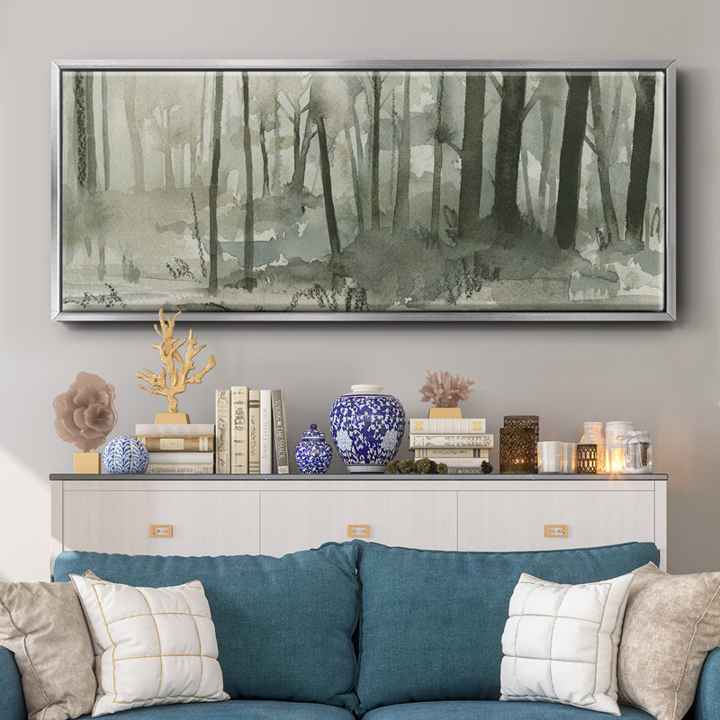 Into the Woods II- Framed Canvas, 24" H x 60" W