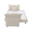 Canapé-lit modulaire en tissu avec 2 coussins décoratifs