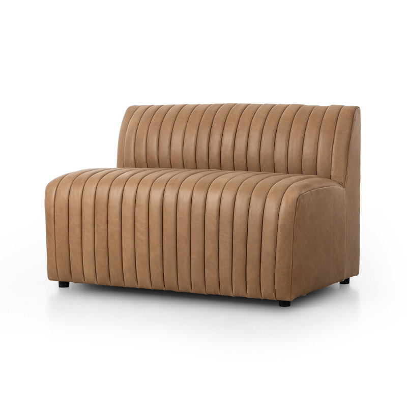 Augustine Upholstered Dining Bench, 31.5" H x 49" W x 28" D, Palermo Drift Genuine Leather
