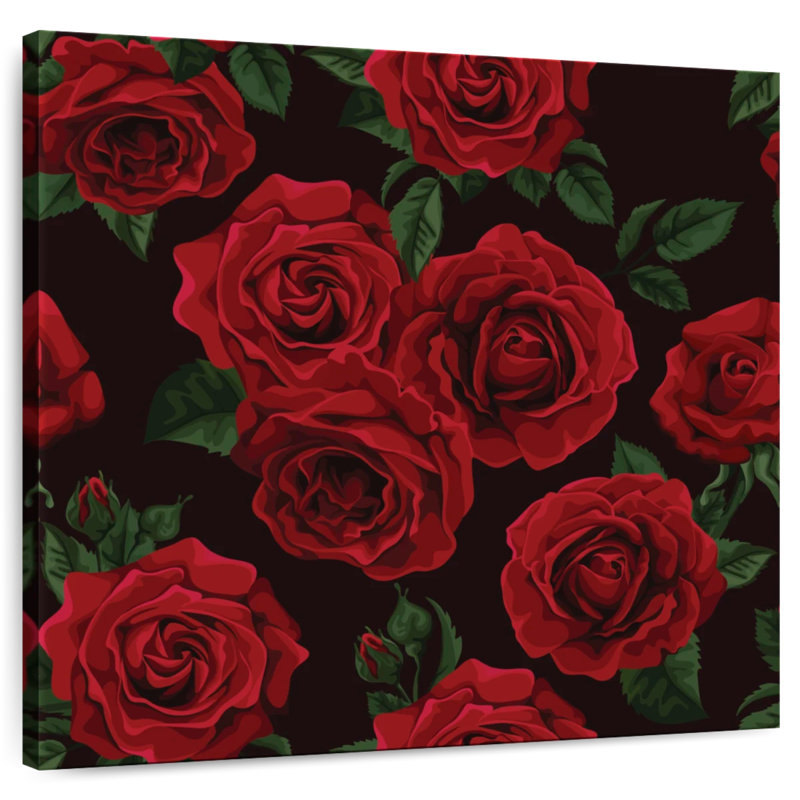 Harnek élégantes roses rouges, H 24 po x l 24 po