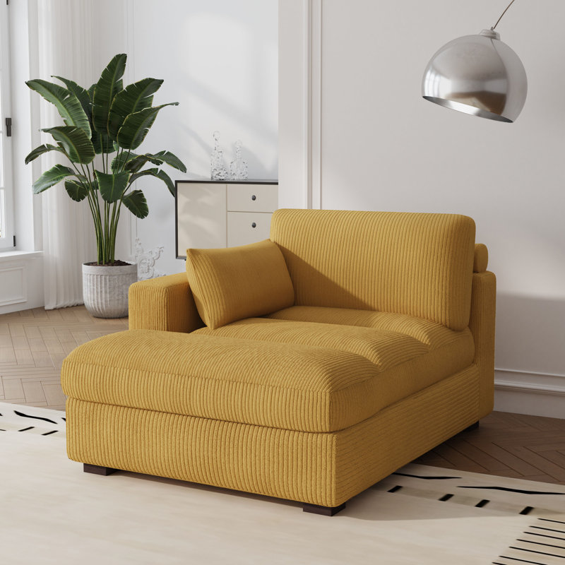 Bentura Chaise Lounge, Orange, Left Hand Facing