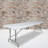 Parker 8' Height Adjustable Plastic Folding Event Table with Carrying Handle