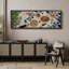Élégante décoration de table repas repas au-dessus de la célébration gastronomique murale - grande impression sur toile encadrée de la chambre principale-131062616-131062618