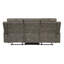 Canapé inclinable manuel Diti, 3 places, microfibre polie brun doux