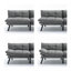Canapé-lit pliant convertible gris clair-1285696861