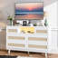 Commode en rotin avec 6 tiroirs pour chambre à coucher avec lumières DEL-890838217