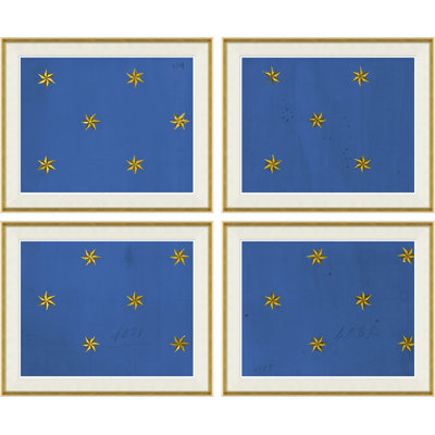 Etoile - Blue I-IV Framed Print