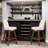 Cesley Swivel Upholstered Counter Stool with Solid Wood Frame-593038646-593038645-593038644