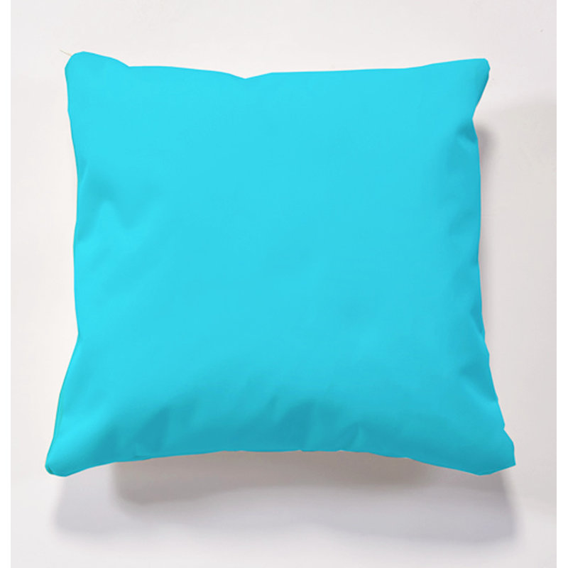 Iorgos Cushion Resistant Cushion With Insert Indoor / Outdoor Square Throw Cushion, Aqua