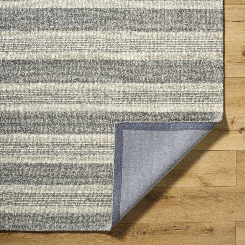 Romano Hand Loomed Wool Striped Area Rug, Rectangle 8' x 10'