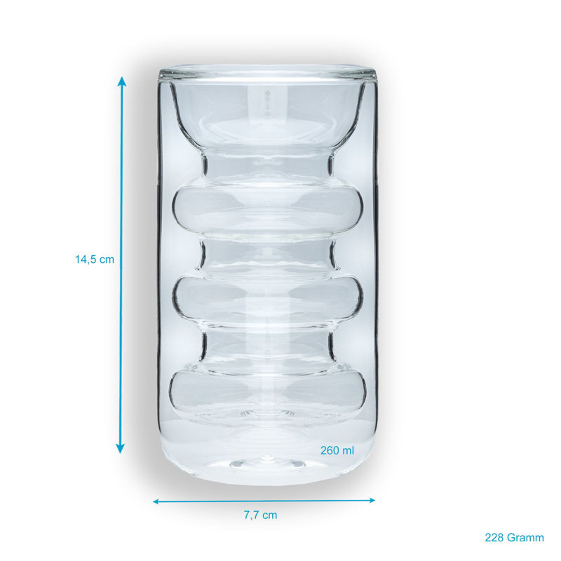 260ml Double Wall Glass, 2