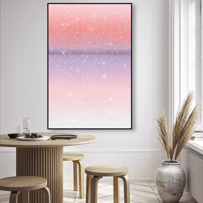 Peach Coastline II Print by Oliver Gal, 16"H x 11"W, Black Floater Frame