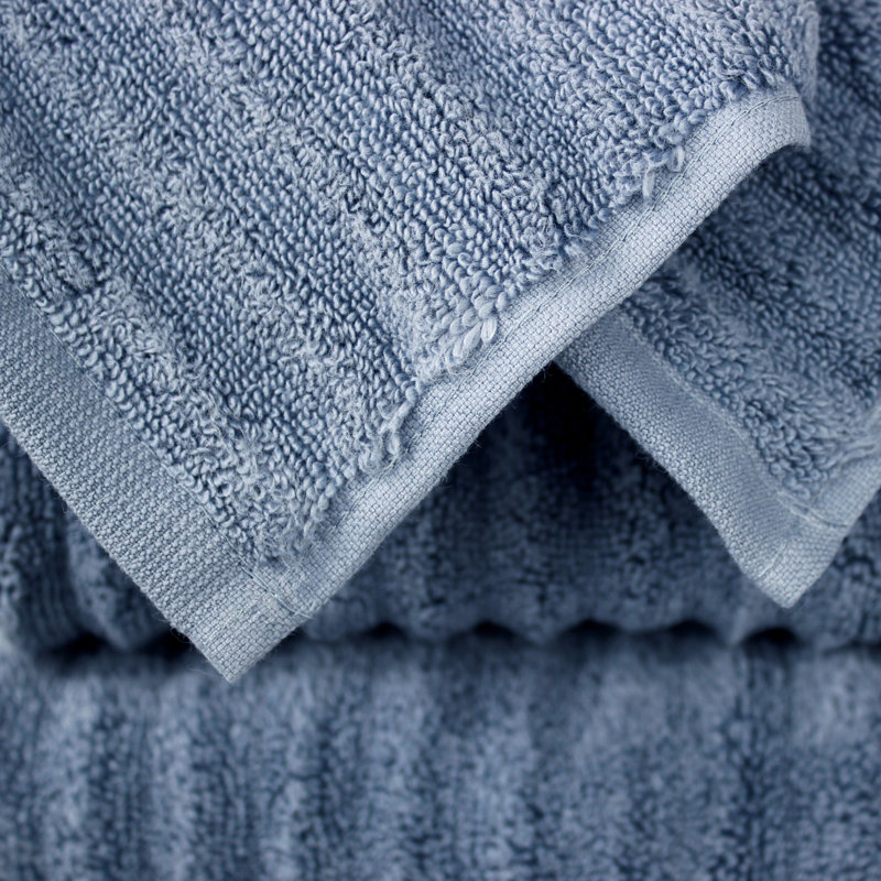 Glines 6 Piece Turkish Cotton Towel Set, Slate Blue