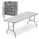 8Ft Heavy Duty Folding Table, Indoor Outdoor Portable Plastic Picnic Desk with Steel Legs and Handle