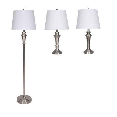 Iwao 60'' Traditional Floor & Table Lamp Set