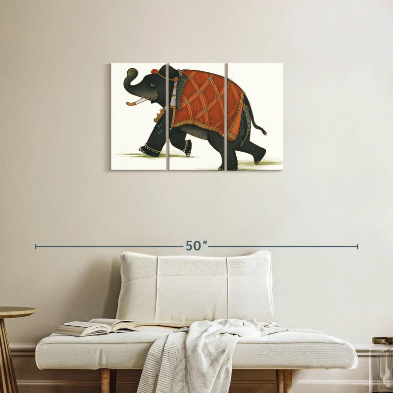 Brampt India Elephant II Light, 20" H x 33" W