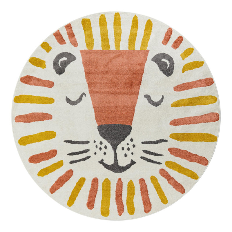 Unique Loom Sun Whimsy Kids Rug, Round 7'10"