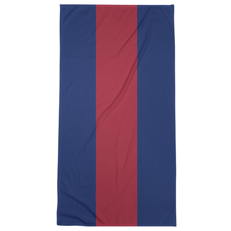 Bath Towel, Blue / Red