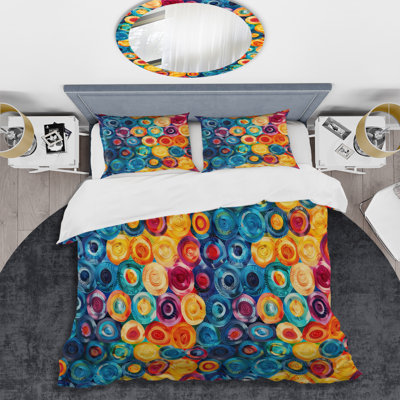 Colorful Geometric Charm III - Geometric Duvet Cover Set