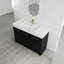 Meuble-lavabo autoportant de 48 po avec lavabo en résine et porte à fermeture douce