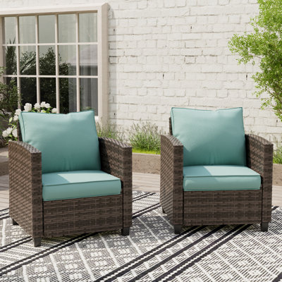 Samya Outdoor Lounge Chair With Cushions (Set of 2)