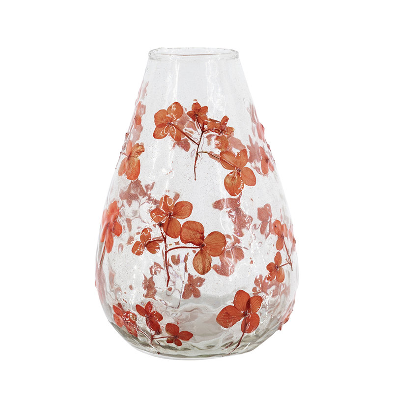 Vase en verre transparent D5x7 ", H 7,1 po x l 4,9 po x P 4,9 po