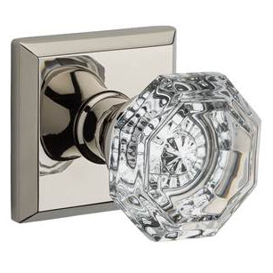 Crystal Single Dummy Door Knob with Traditional Square Rose